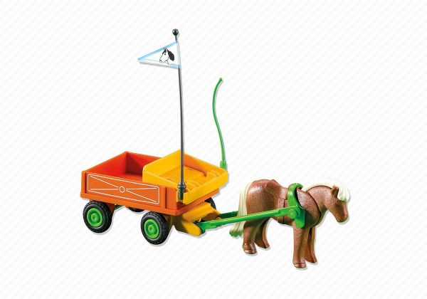 PLAYMOBIL Produits complémentaires 7493 Poney avec wagon