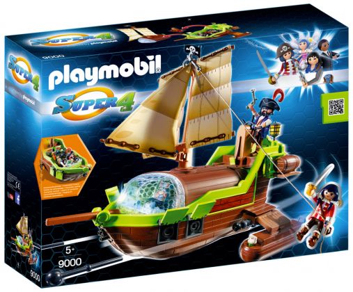 PLAYMOBIL Super 4 9000 Bateau pirate Caméléon avec Ruby