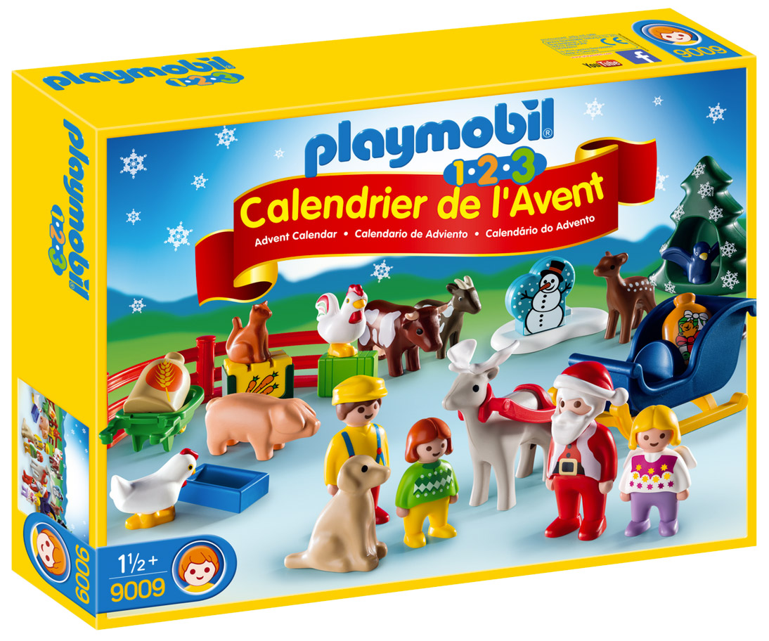 Playmobil 123 9009 pas cher, Calendrier de l'Avent 1.2.3 Noël à la ferme