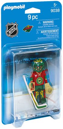 PLAYMOBIL Sports & Action 9038 Gardien de but du Minnesota Wild (NHL)