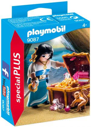 PLAYMOBIL Special Plus 9087 Flibustière avec trésor