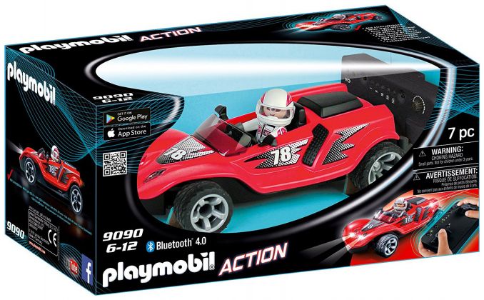 PLAYMOBIL Action 9090 Voiture de course rouge radiocommandée