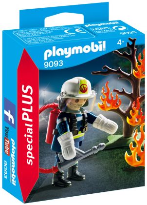 PLAYMOBIL Special Plus 9093 Pompier avec arbre en feu