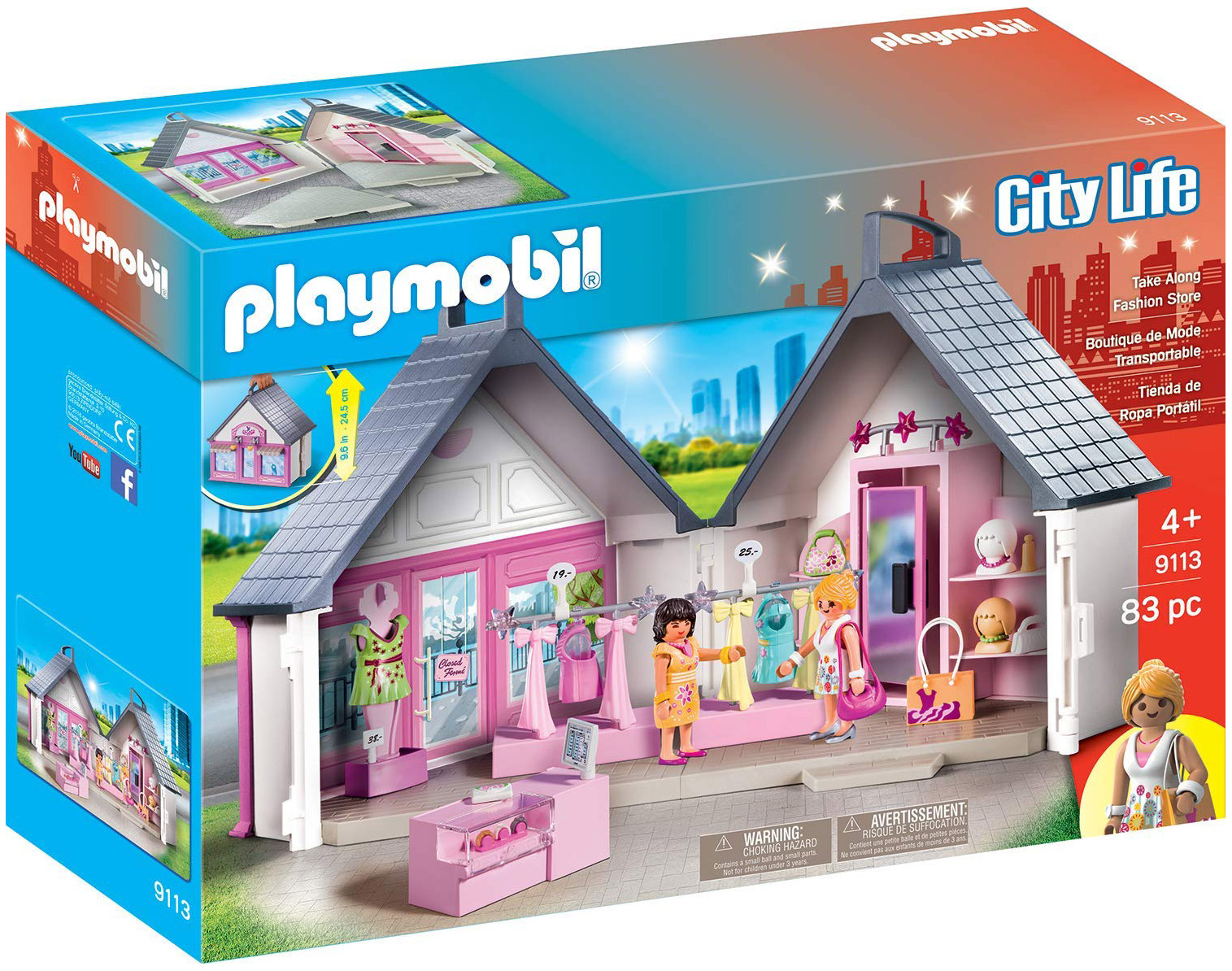Playmobil City Life 9113 pas cher, Boutique de mode transportable