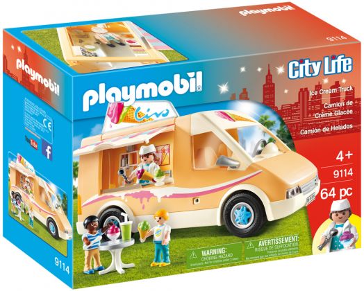 PLAYMOBIL City Life 9114 Camion de crème glacée