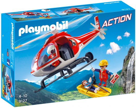 PLAYMOBIL Action 9127 Secouristes des montagnes avec hélicoptère