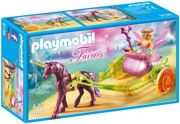 PLAYMOBIL Fairies 9136 Fée avec carrosse et licorne