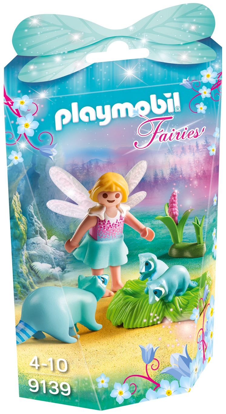 Figurine PLAYMOBIL Fée Elfe Avec Ailes Jaunes Et Papillon - Édition Inédite Quick