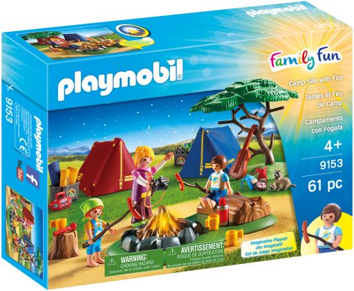 PLAYMOBIL Family Fun 9153 Tentes et feu de camp