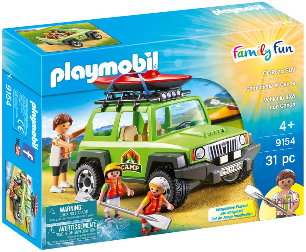 Playmobil Family Fun Famille avec voiture et caravane 9502 camping