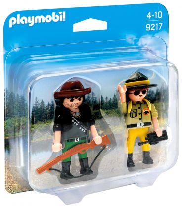 PLAYMOBIL Wild Life 9217 Duo Garde forestier et braconnier