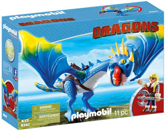 PLAYMOBIL Dragons (DreamWorks) 9247 Astrid et Tempête