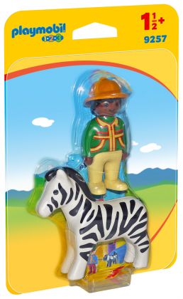 PLAYMOBIL 123 9257 Soigneur avec zèbre