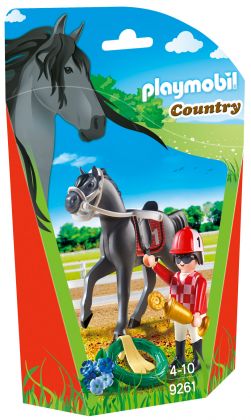 PLAYMOBIL Country 9261 Jockey avec cheval de course