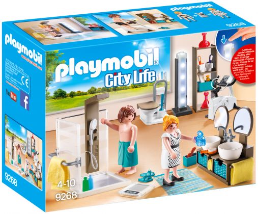 PLAYMOBIL City Life 9268 Salle de bain avec douche à l'italienne