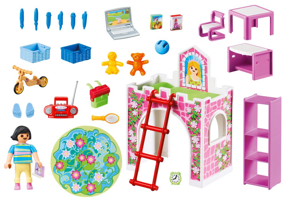 Playmobil City Life 9270 pas cher Chambre d enfant