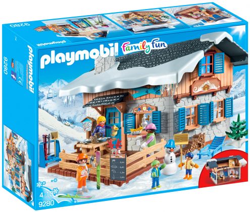 PLAYMOBIL Family Fun 9280 Chalet avec skieurs