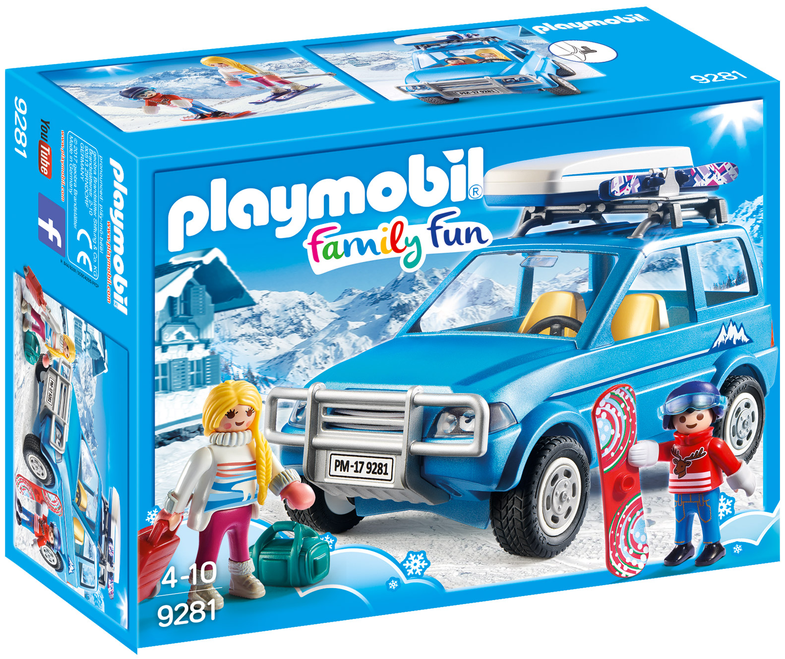 Playmobil Family Fun 9502 pas cher, Famille avec voiture et caravane