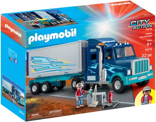 PLAYMOBIL City Action 9314 Camion avec remorque (Big Rig)