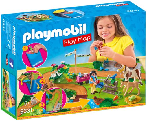 PLAYMOBIL Country 9331 Cavaliers et poneys avec support de jeu