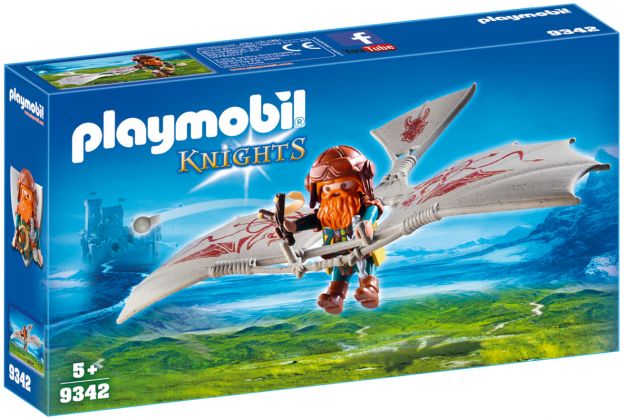 PLAYMOBIL Knights 9342 Nain avec deltaplane