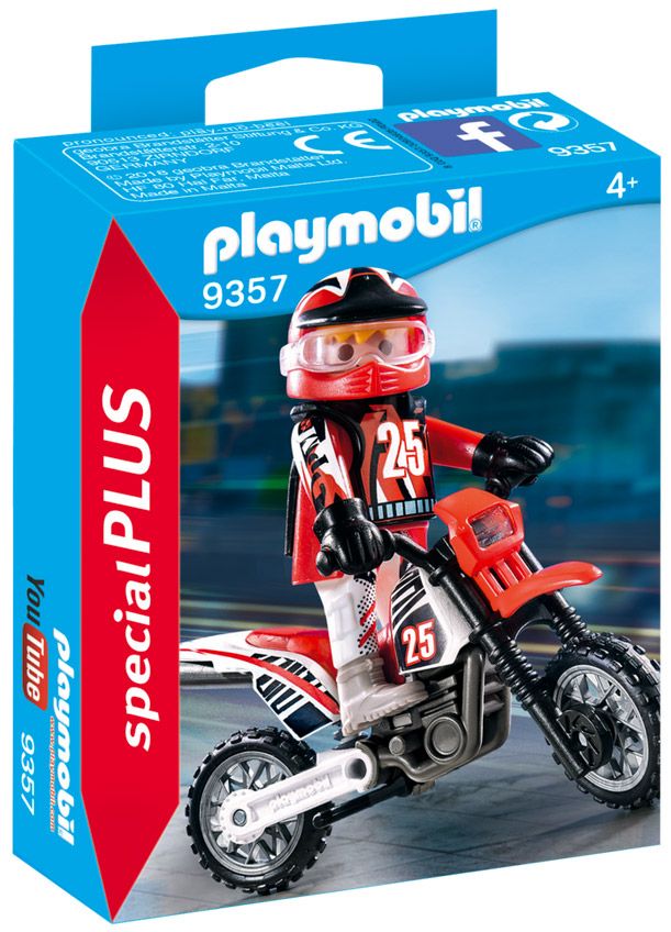 Playmobil Pilote Avec Moto