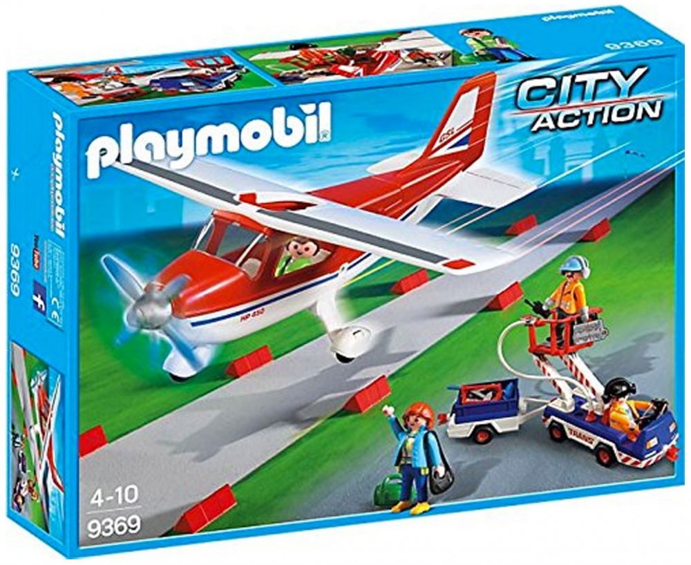 Playmobil City Action 9369 pas cher, Avion rouge