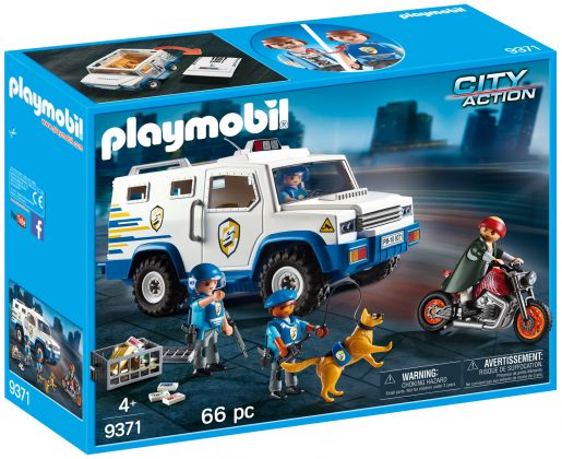 PLAYMOBIL City Action 9371 Fourgon blindé avec convoyeurs de fonds