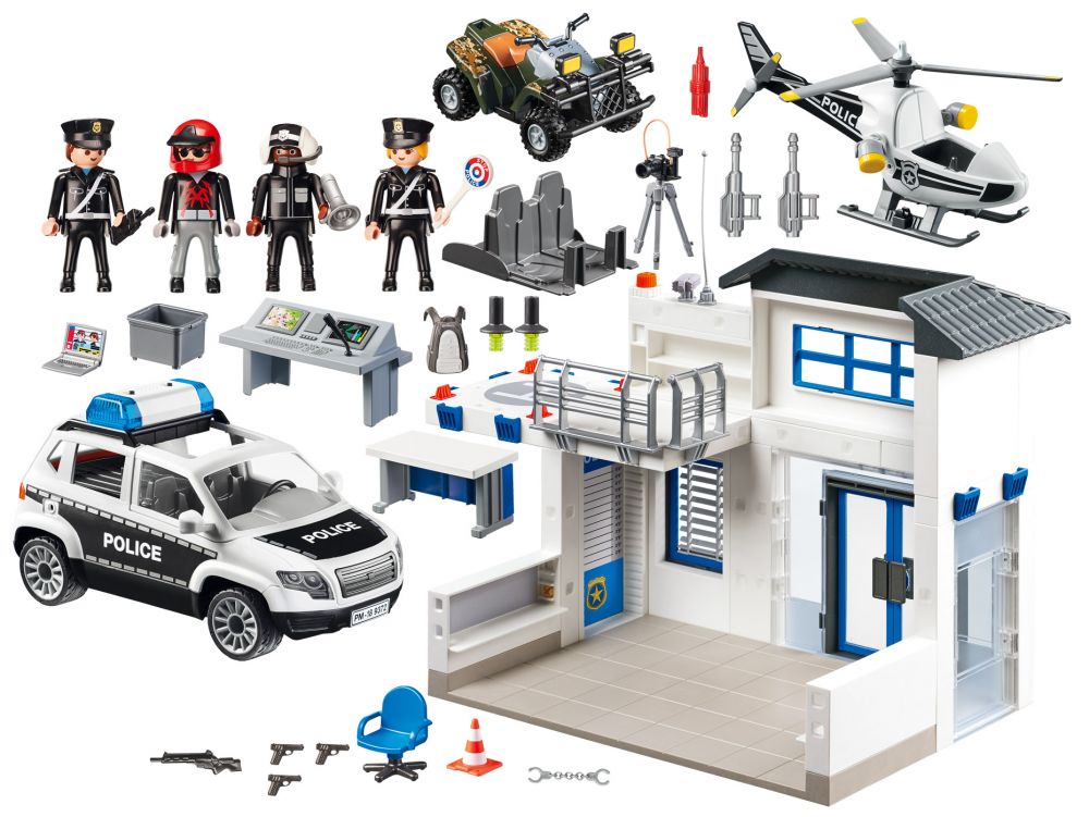 Commissariat de police City Action Playmobil – Commissariat de police avec  alarme construction 