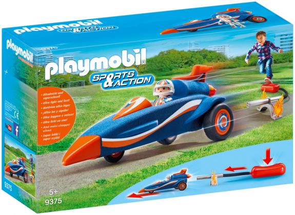 PLAYMOBIL Sports & Action 9375 Pilote et voiture fusée
