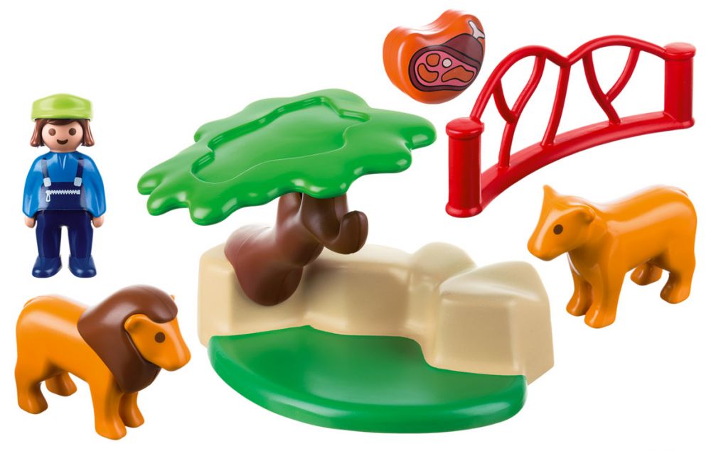 Playmobil 123 9377 pas cher, Parc animalier