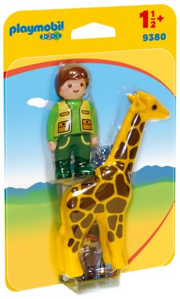 PLAYMOBIL 123 9380 Soigneur avec girafe