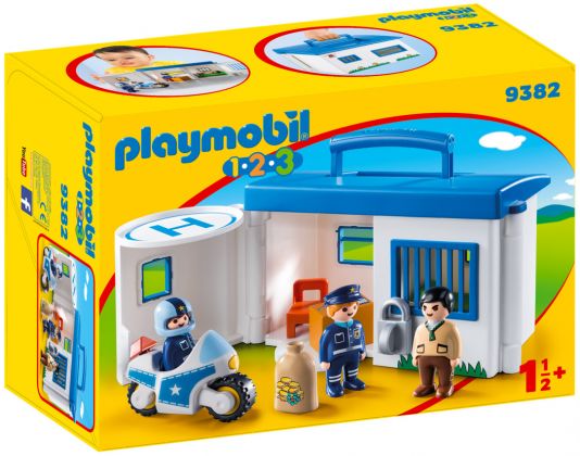 PLAYMOBIL 123 9382 Commissariat de police transportable