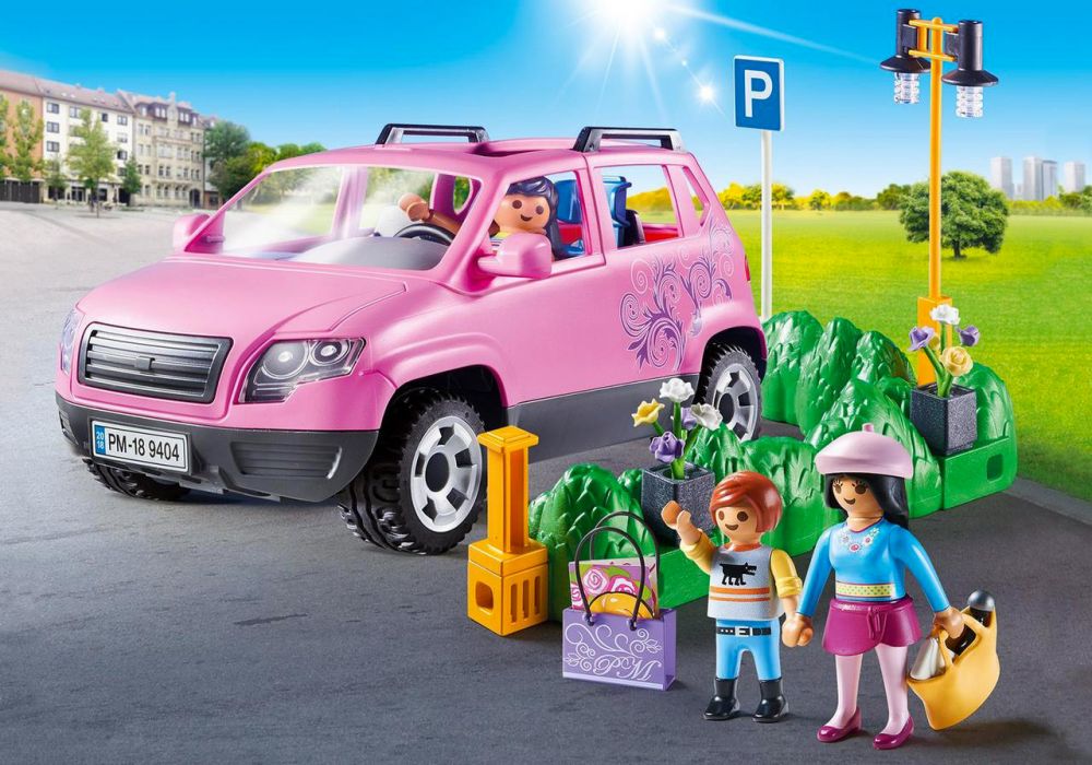 Playmobil voiture familiale rose