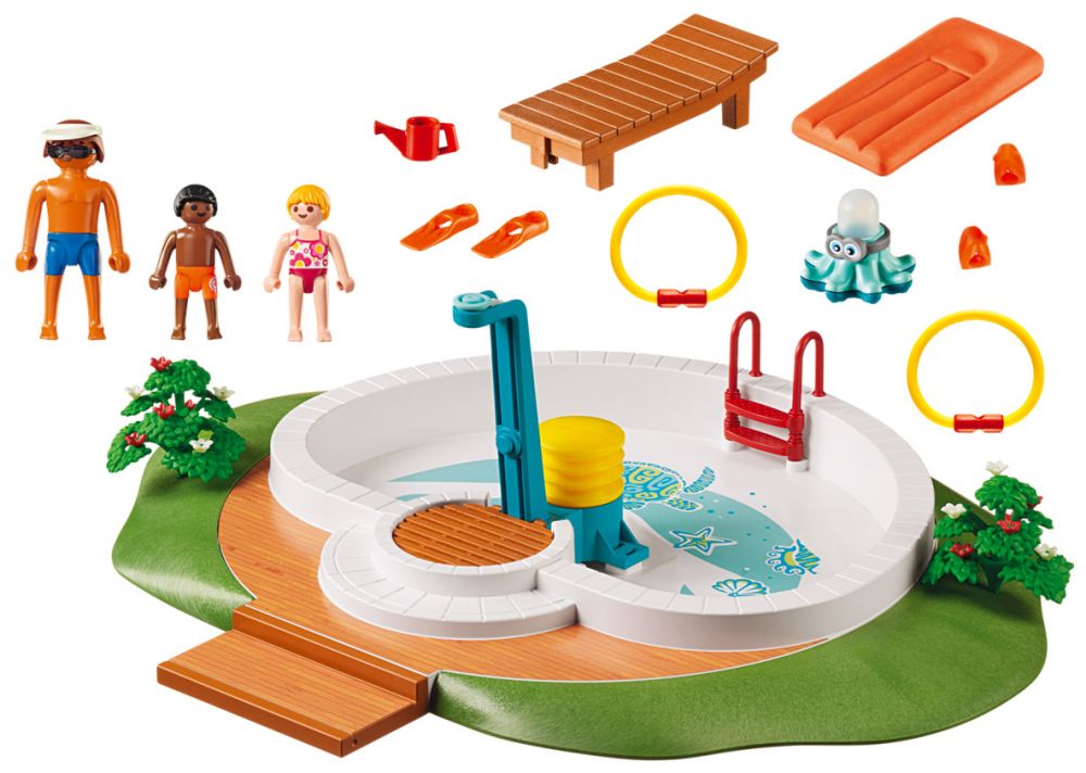 Playmobil Family Fun 9422 pas cher, Piscine avec douche