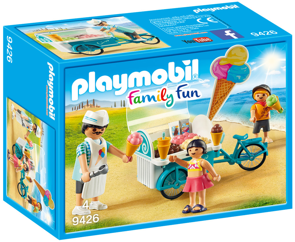 Playmobil Family Fun 9426 pas cher, Marchand de glaces et triporteur