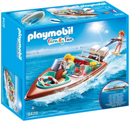 PLAYMOBIL Family Fun 9428 Vacanciers avec vedette et moteur submersible