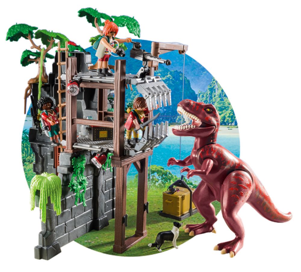 playmobil campement tyrannosaure