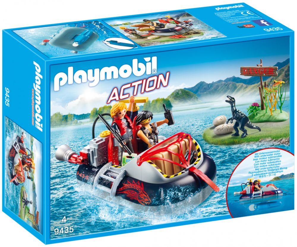 Playmobil Action 9435 pas cher, Aéroglisseur et moteur submersible