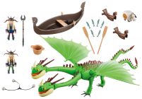 PLAYMOBIL Dragons (DreamWorks) 9458 pas cher - Kognedur et Kranedur avec P?�te et Prout
