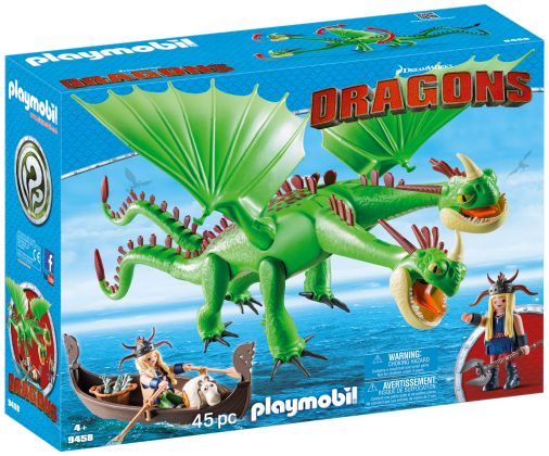 PLAYMOBIL Dragons (DreamWorks) 9458 Kognedur et Kranedur avec Pète et Prout