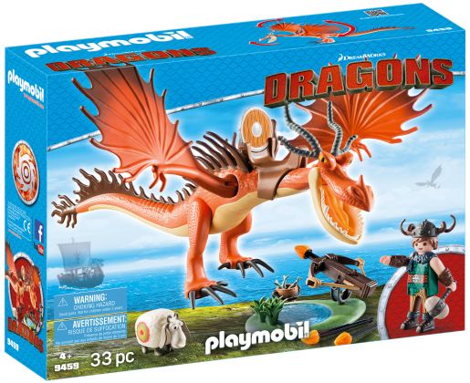 PLAYMOBIL Dragons (DreamWorks) 9459 Rustik et Krochefer