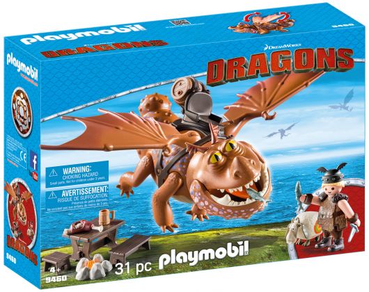 PLAYMOBIL Dragons (DreamWorks) 9460 Varek et Bouledogre