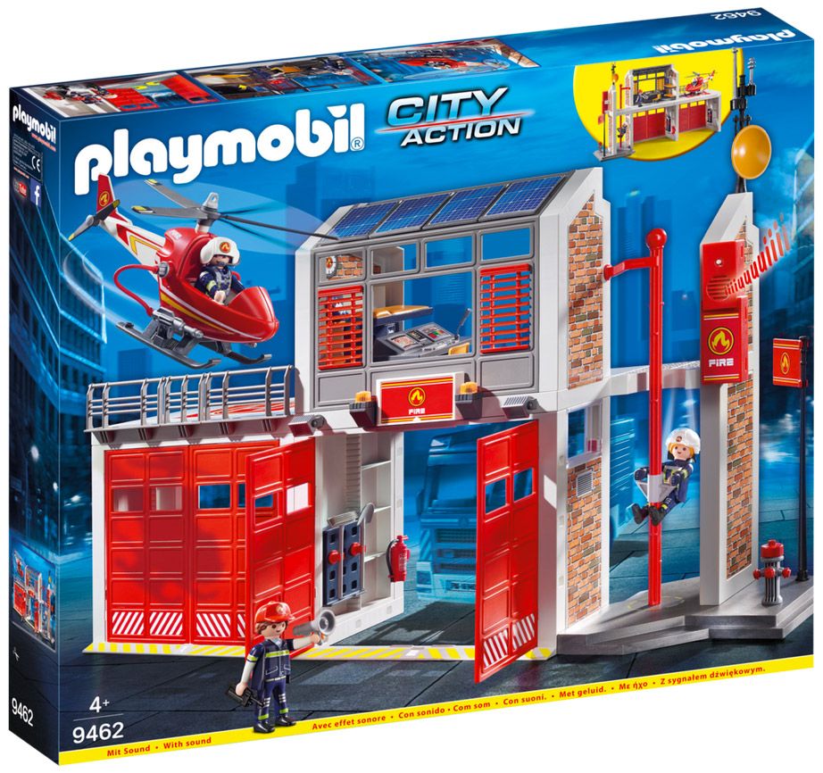 playmobil caserne de pompiers