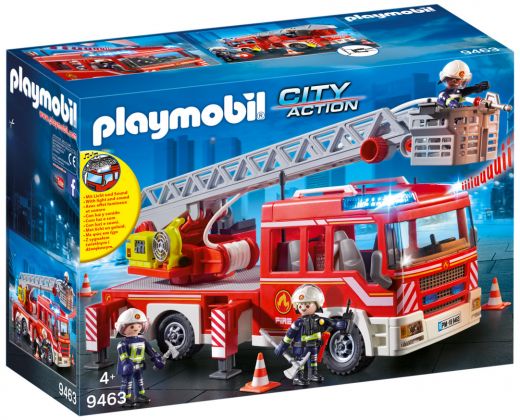 PLAYMOBIL City Action 9463 Camion de pompiers avec échelle pivotante
