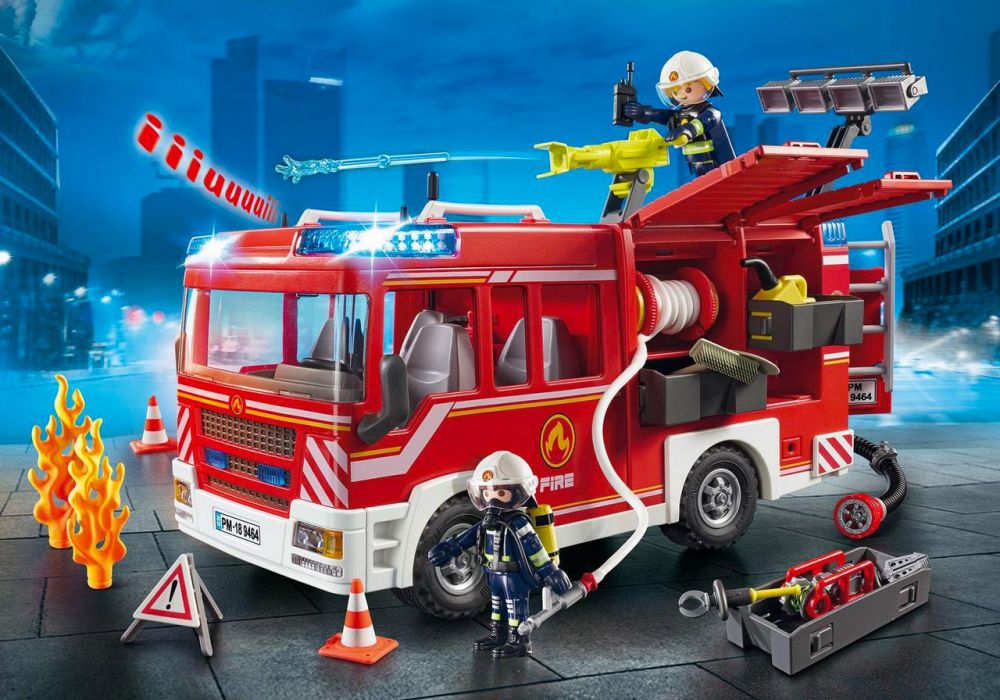 PLAYMOBIL 9464 - City Action - Fourgon d'intervention des pompiers pas cher  