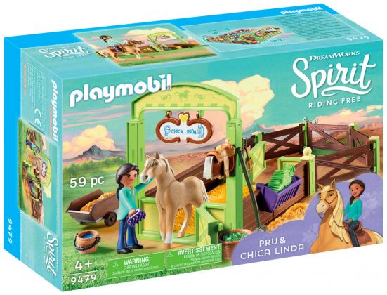 PLAYMOBIL Spirit - Riding Free 9479 Apo et Chica Linda avec box