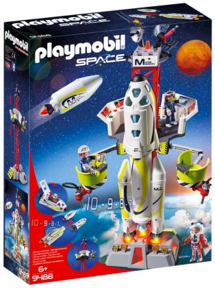PLAYMOBIL Space 9488 Fusée Mars avec plateforme de lancement