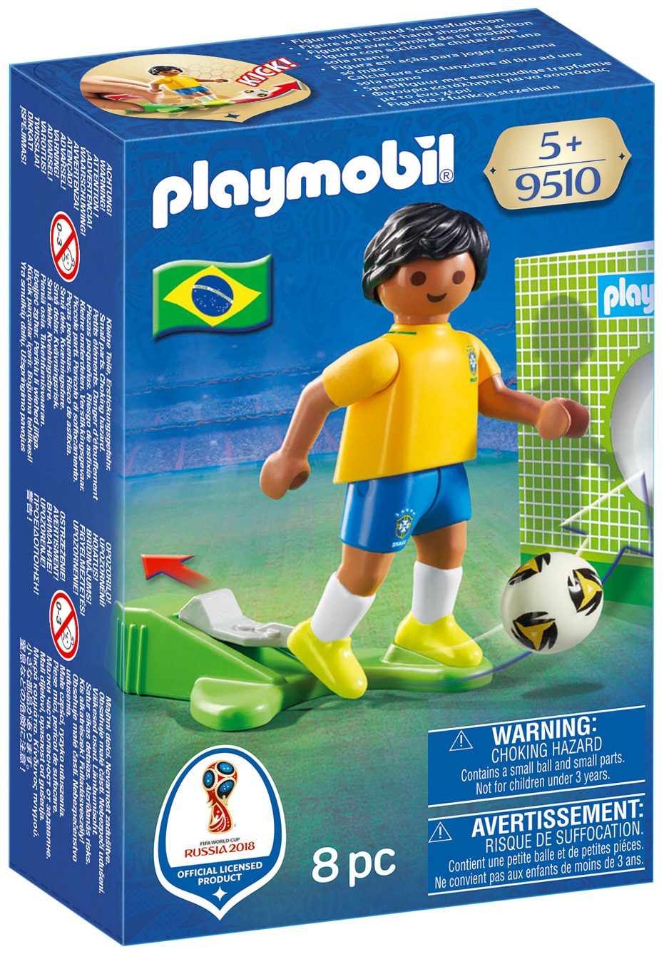 Playmobil Sports & Action 9510 pas cher, Joueur de foot Br?�silien