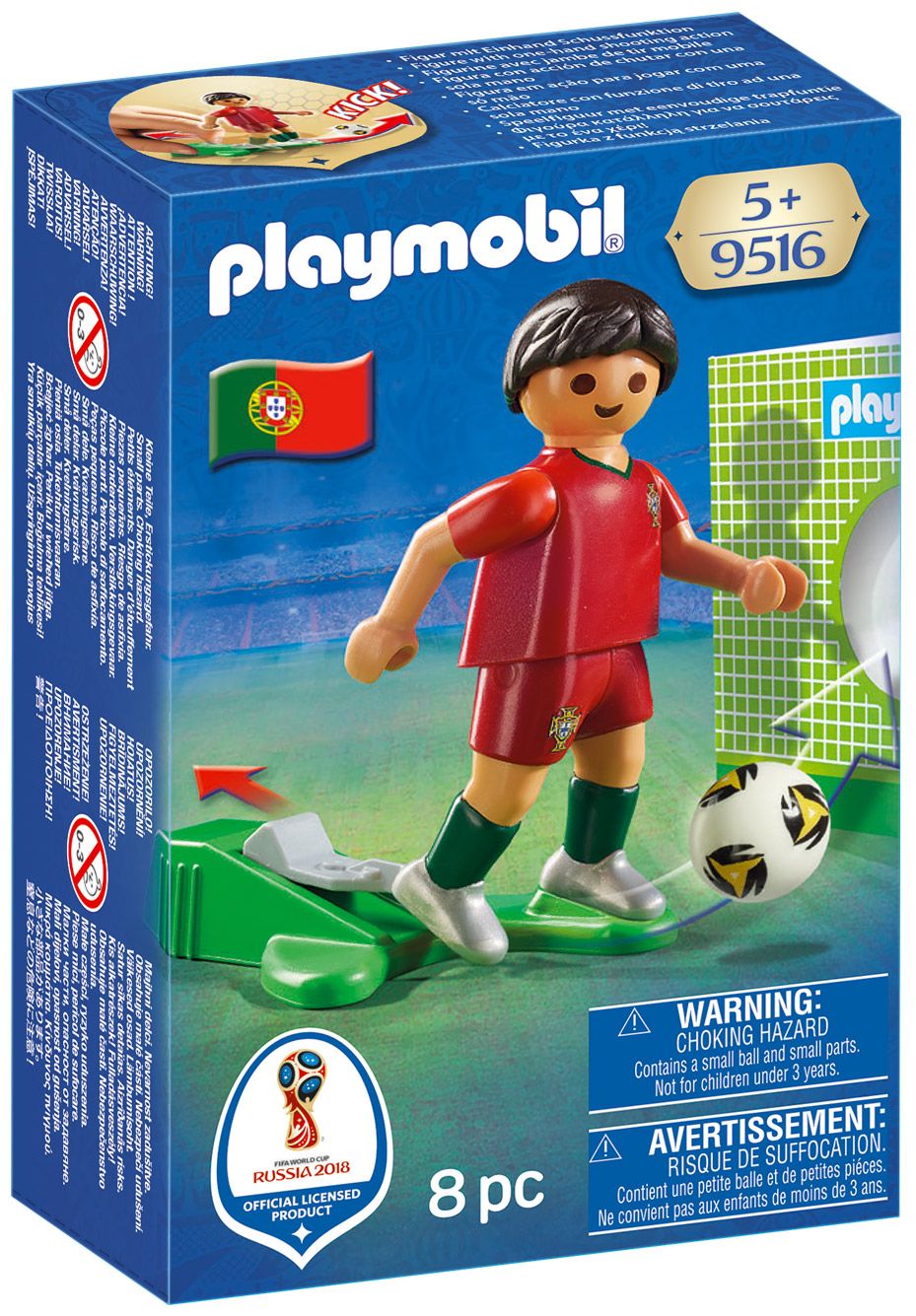 Playmobil Sports & Action 9516 pas cher, Joueur de foot Portugais